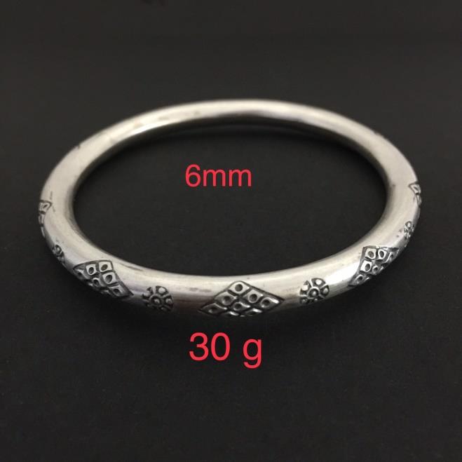 Thai Karen Hill Tribe Silver Bangle 20BG121