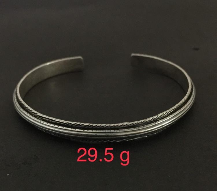 Thai Karen Hill Tribe Silver Bangle 20BG224