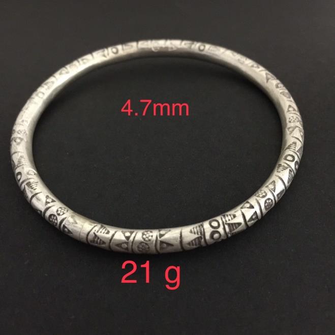 THAI KAREN HILL TRIBE SILVER BANGLE 20BG272