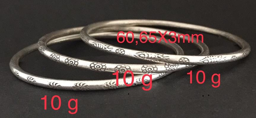 THAI KAREN HILL TRIBE SILVER BANGLE 20BG300