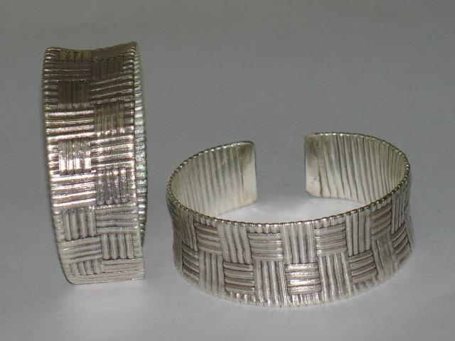 Thai Karen Hill Tribe Silver Bangle Woven Bangle BG038 