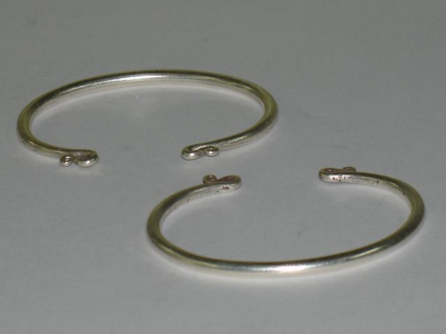 Thai Karen Hill Tribe Silver Bangle Plain Bangle BG108 
