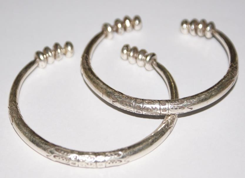 Thai Karen Hill Tribe Silver Bangle BG119