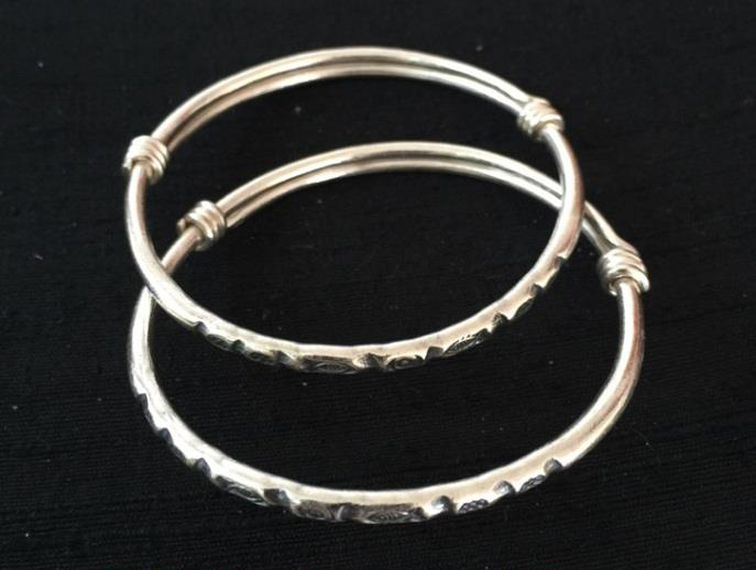 Thai Karen Hill Tribe Silver Bangle BG171