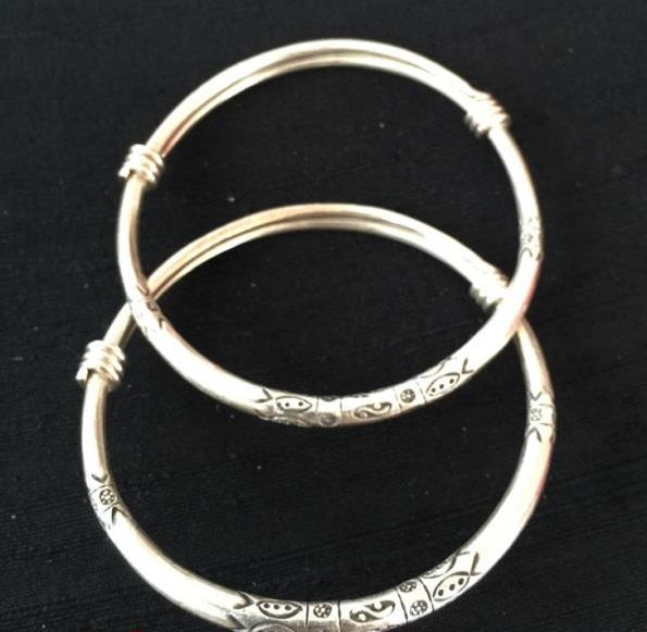 Thai Karen Hill Tribe Silver Bangle BG172