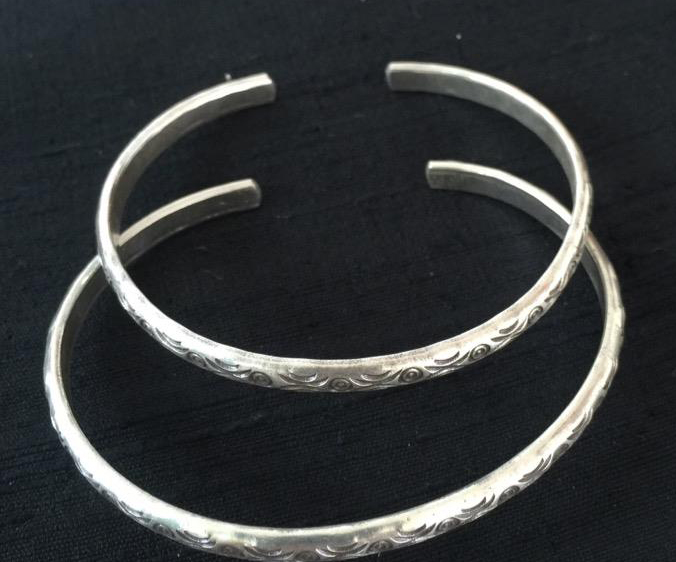 Thai Karen Hill Tribe Silver Bangle BG187