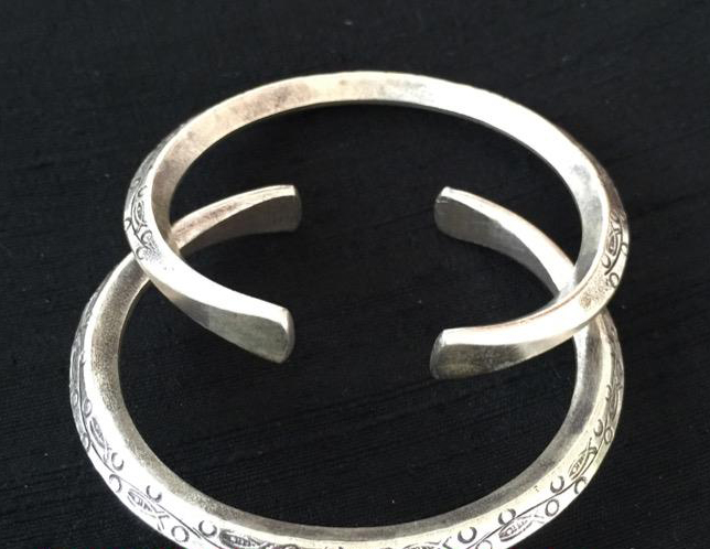 Thai Karen Hill Tribe Silver Bangle BG207