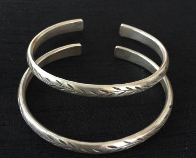 Thai Karen Hill Tribe Silver Bangle BG218