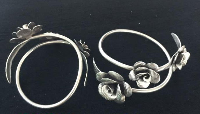 THAI KAREN HILL TRIBE SILVER BANGLE BG300