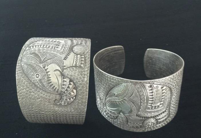 Thai Karen Hill Tribe Silver Bangle BG307