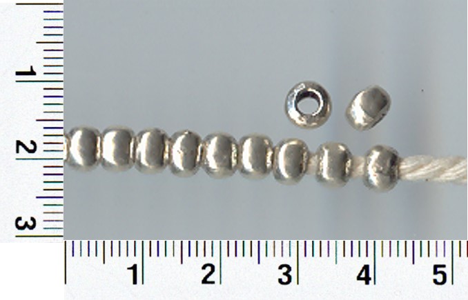 Thai Karen Hill Tribe Silver Beads Plain Round Bead BL038 (10 Beads)