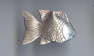 Thai Karen Hill Tribe Silver Beads Gold Fish Bead BL535 (1 Beads)