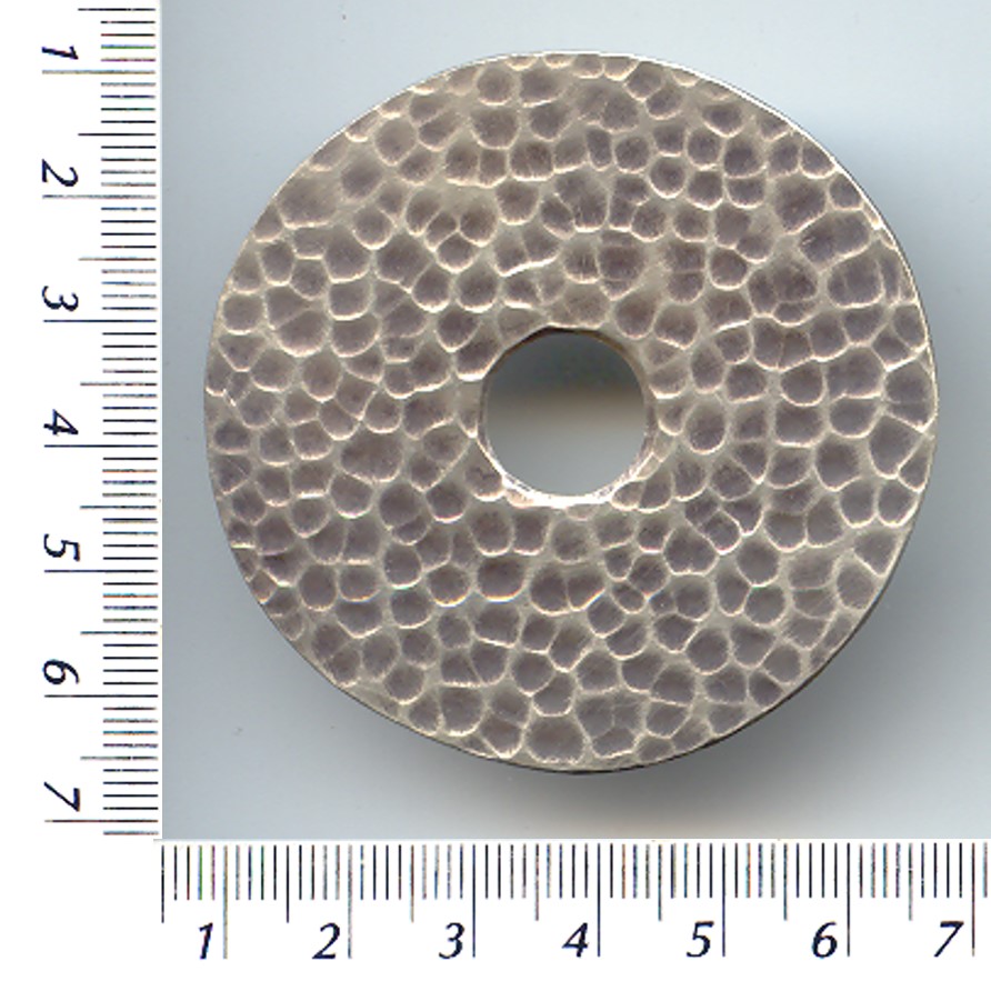 Thai Karen Hill Tribe Silver Hammered Circular With Hole Pendant NL033