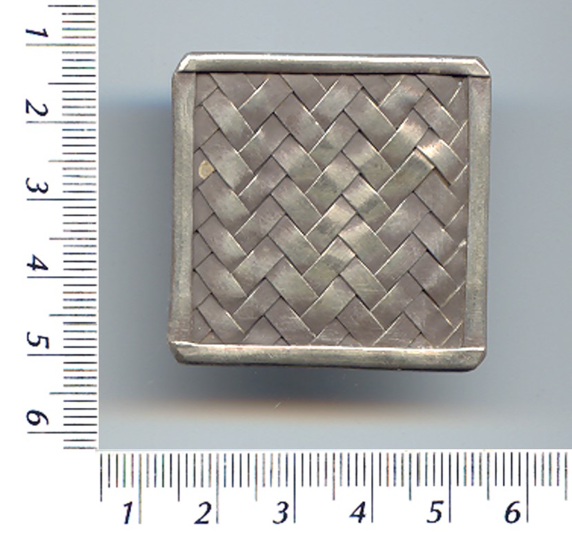 Thai Karen Hill Tribe Silver Woven Square Pendant NL061