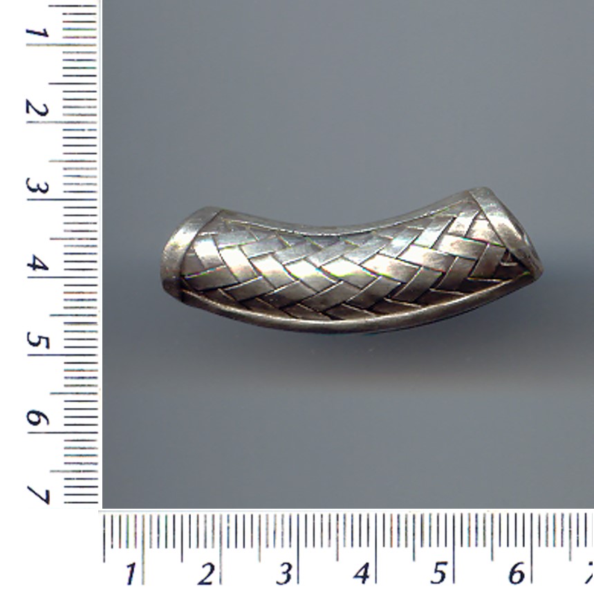 Thai Karen Hill Tribe Silver Woven Tube Pendant NL074