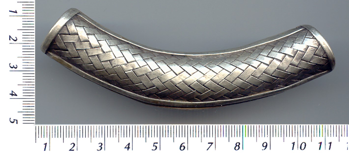 Thai Karen Hill Tribe Silver Woven Tube Pendant NL076