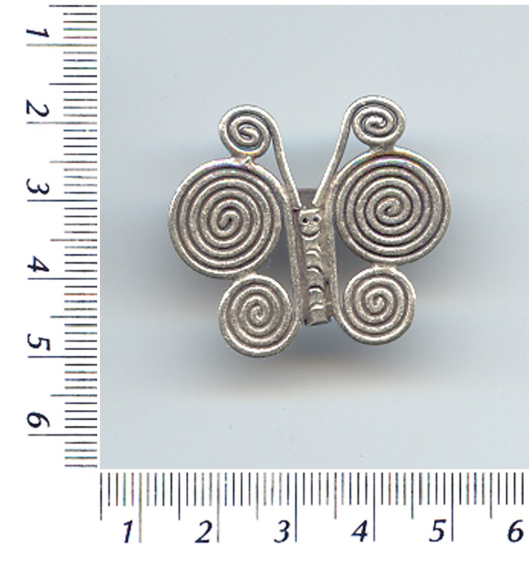 Thai Karen Hill Tribe Silver Swirl Butterfly Pendant NL088
