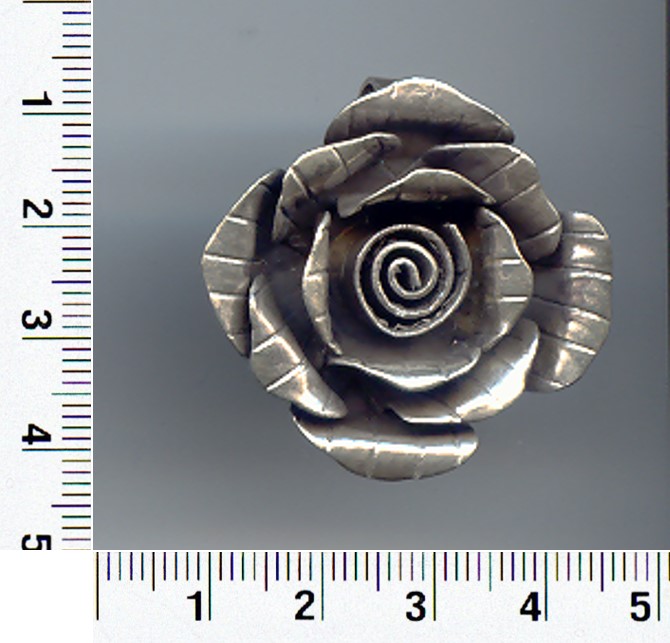 Thai Karen Hill Tribe Silver Blooming Rose Flower Pendant NL113