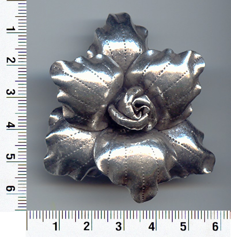 Thai Karen Hill Tribe Silver Blooming Rose Pendant NL119