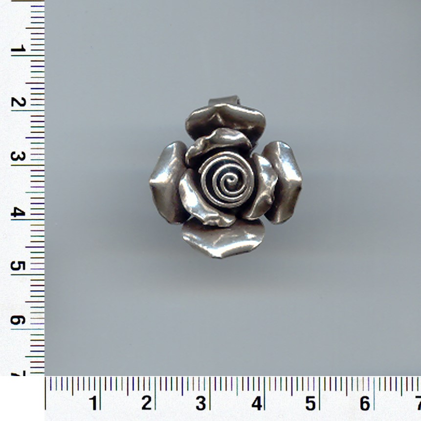 Thai Karen Hill Tribe Silver Sweet Rose Flower Pendant NL123
