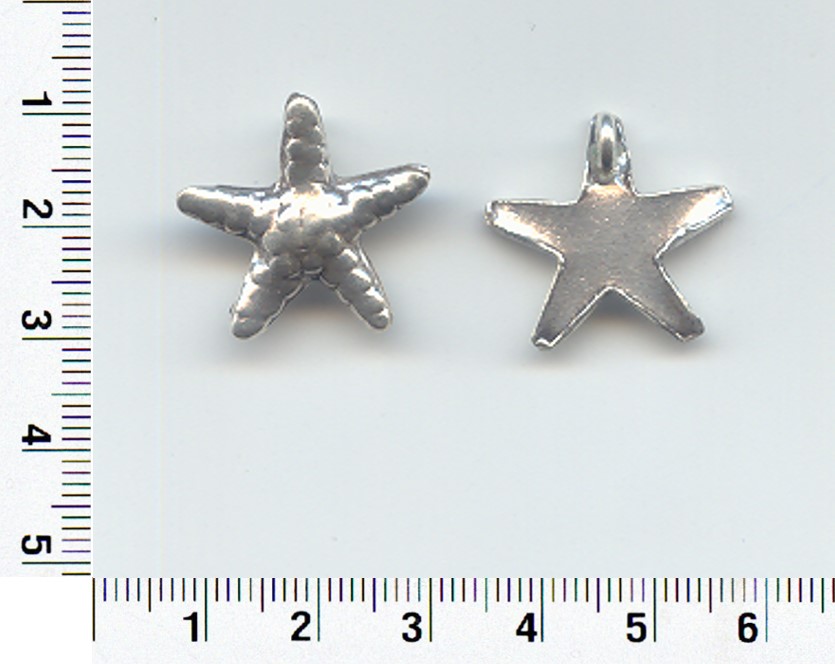 Thai Karen Hill Tribe Silver Star Fish Charm NL171