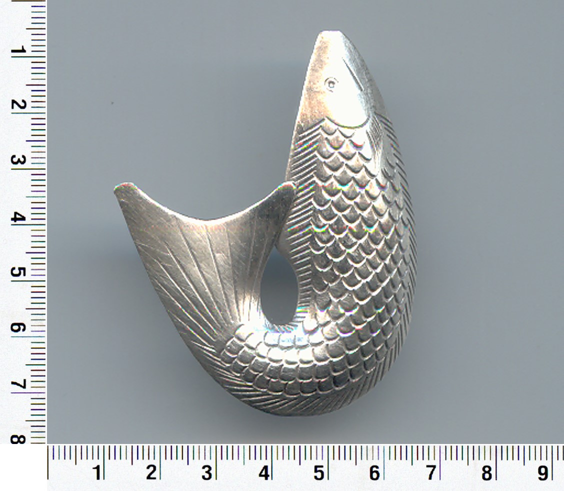 Thai Karen Hill Tribe Silver Big Fish Pendant NL179