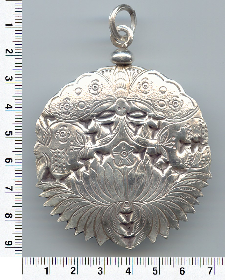 Thai Karen Hill Tribe Silver Printed Picture Pendant NL198