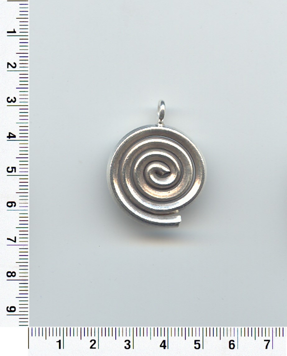 Thai Karen Hill Tribe Silver Spiral Pendant NL199