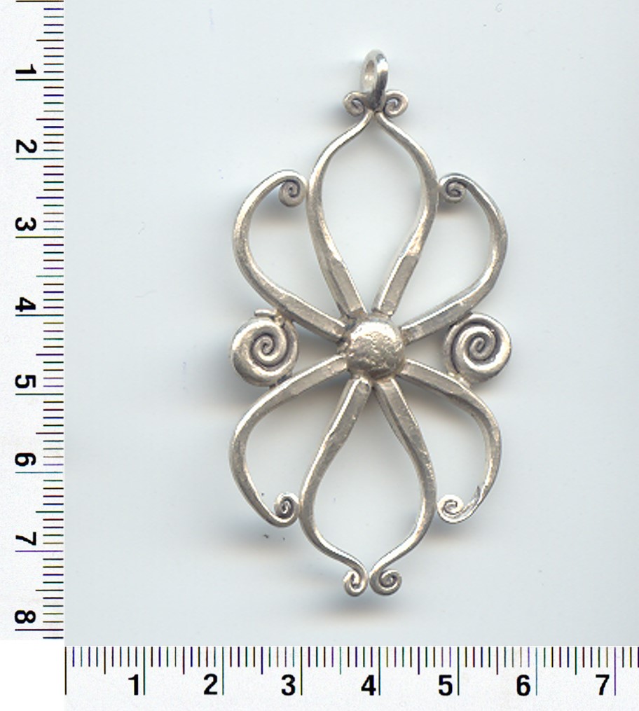 Thai Karen Hill Tribe Silver Flower Chandelier Pendant NL206