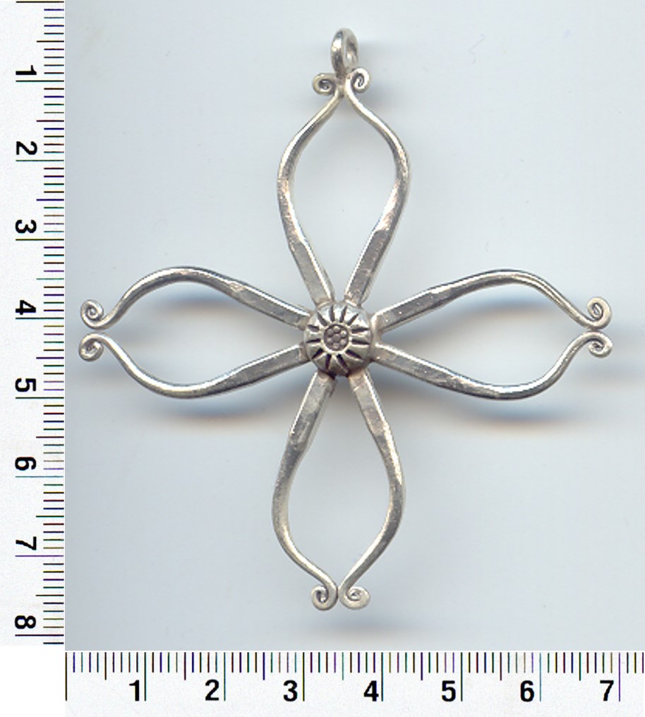 Thai Karen Hill Tribe Silver Flower Chandelier Pendant NL207