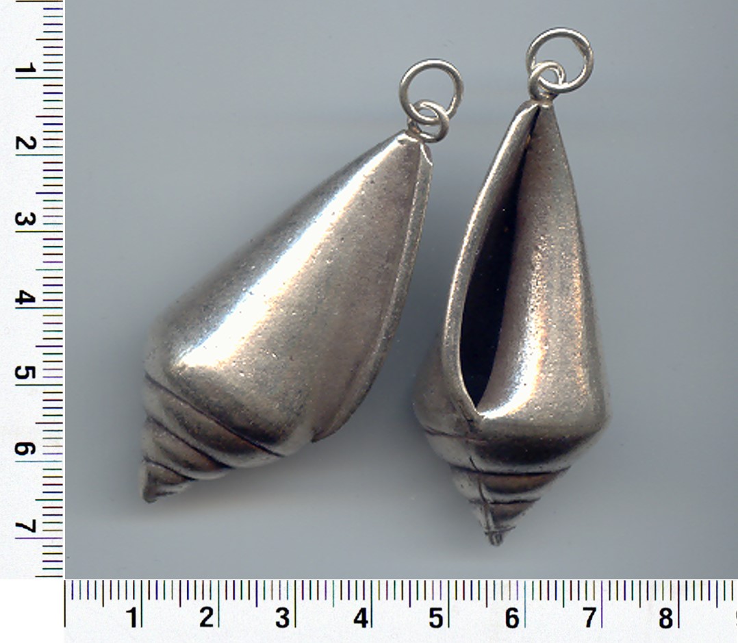 Thai Karen Hill Tribe Silver Conch Pendant NL210