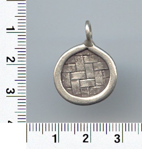 Thai Karen Hill Tribe Silver Pendants Disk Woven Charm NM027 