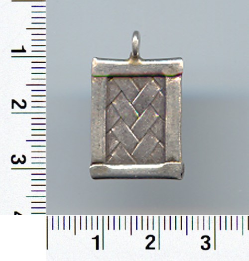 Thai Karen Hill Tribe Silver Pendants Square Woven Pendant NM029 