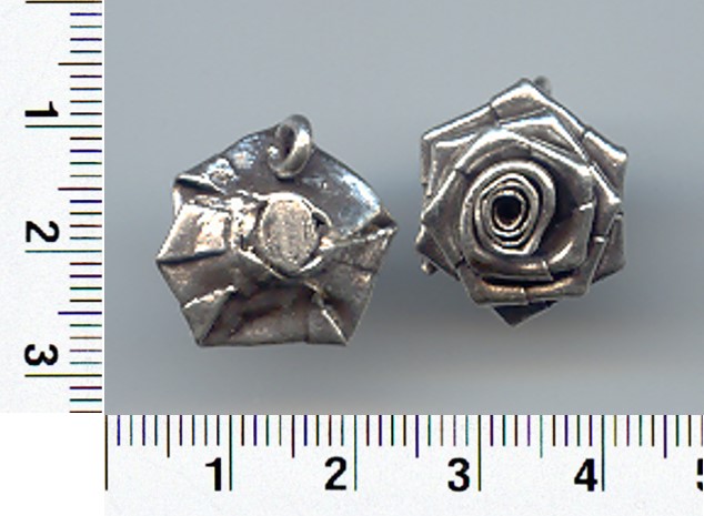 THAI KAREN HILL TRIBE SILVER PENDANTS LOVELY ROSE FLOWER PENDANT NM056 