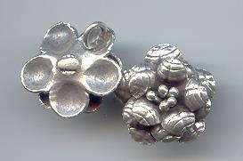 Thai Karen Hill Tribe Silver Pendants Blooming Flower Pendant NM067 