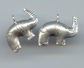 Thai Karen Hill Tribe Silver Pendants Elephant Charm NM119 