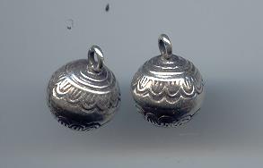 Thai Karen Hill Tribe Silver Pendants Printed Round Pendant NM126 