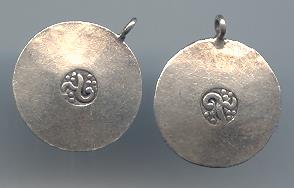 THAI KAREN HILL TRIBE SILVER PENDANTS PRINTED CIRCLE PENDANT NM129 