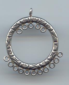 THAI KAREN HILL TRIBE SILVER PENDANTS MULTI-CIRCLE PENDANT NM154 