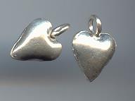 Thai Karen Hill Tribe Silver Plain Heart Pendants NS009