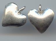 Thai Karen Hill Tribe Silver Brushed Heart Pendants NS011