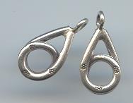 Thai Karen Hill Tribe Silver  Printed Drop Shape Pendants NS027