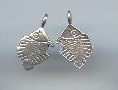 Thai Karen Hill Tribe Silver Cute Fish Pendants NS038