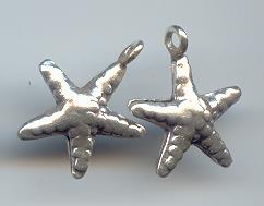 Thai Karen Hill Tribe Silver Cute Star Fish Pendant NS049