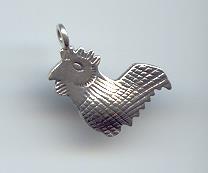 Thai Karen Hill Tribe Silver Cute Cockerel Pendants NS061