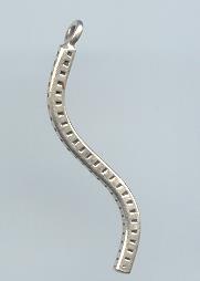 Thai Karen Hill Tribe Silver S-Shape Drop Pendant NS097