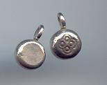 Thai Karen Hill Tribe Silver Flower Printed Round Pendants NS111