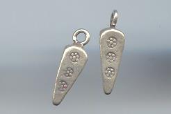 Thai Karen Hill Tribe Silver Pendants Printed Dot Triangle Cone Pendants NS117