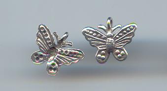 Thai Karen Hill Tribe Silver Pendants Embossed Butterfly Pendant NS128