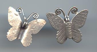THAI KAREN HILL TRIBE SILVER PENDANTS PRINTED BUTTERFLY PENDANT NS130